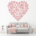 Floral Love Heart Wall Sticker | Icon Wall Stickers